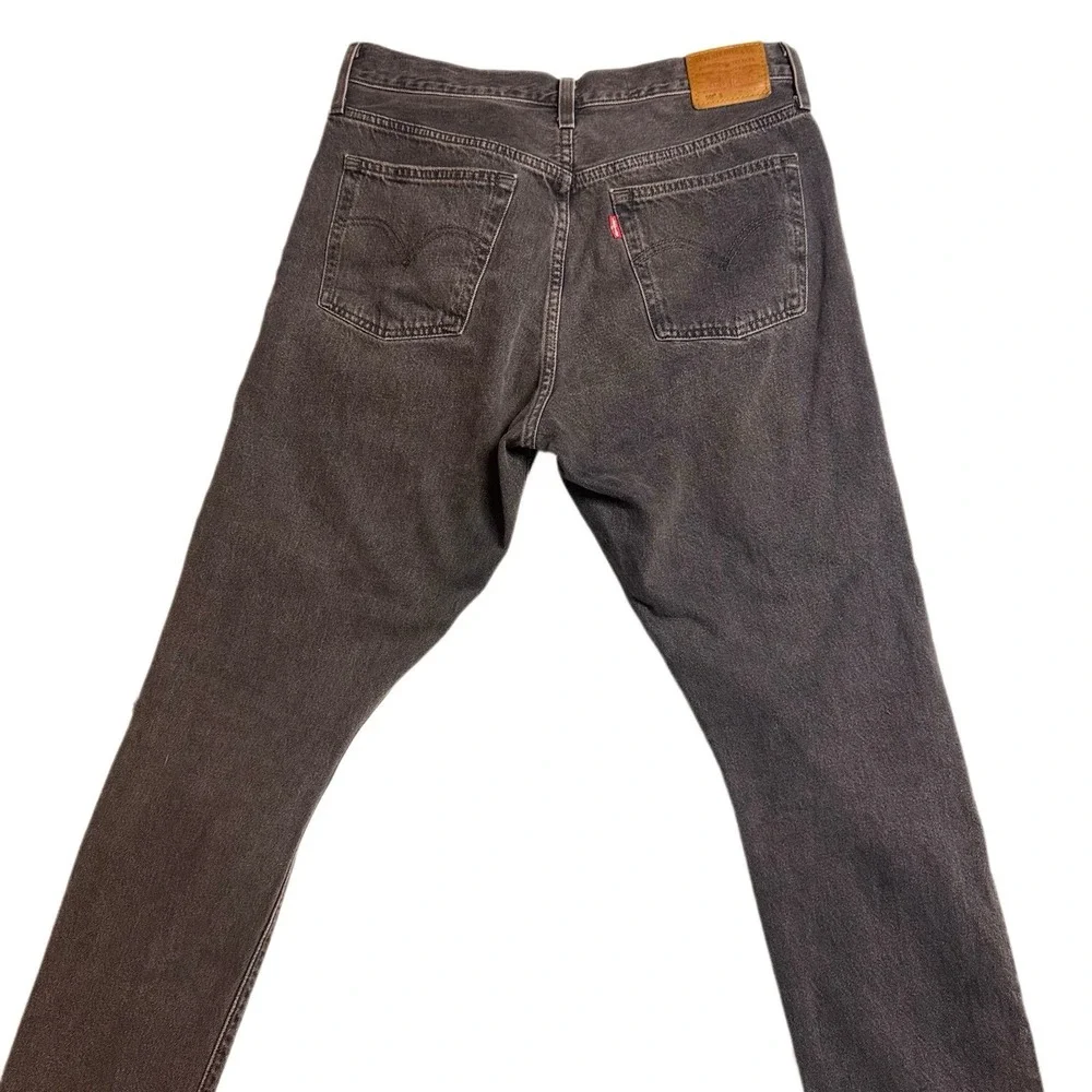 Levi's Women's Premium 501 S High Rise Distressed‎ Jeans Capital "E" Black Sz 30 - Picture 10 of 10